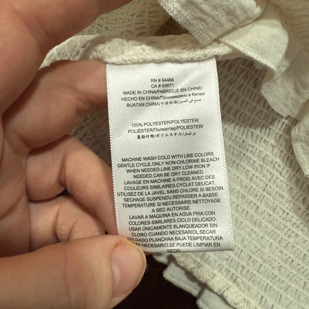 Bcbgeneration Top Womens Large White Button Ruffl… - image 7